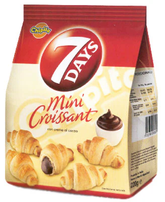 8x 7 Days Mini Cacao Cream Croissant 185g