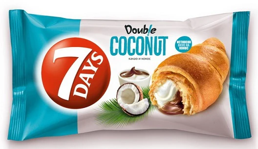 20x 7 Days Double Coconut Croissant 80g