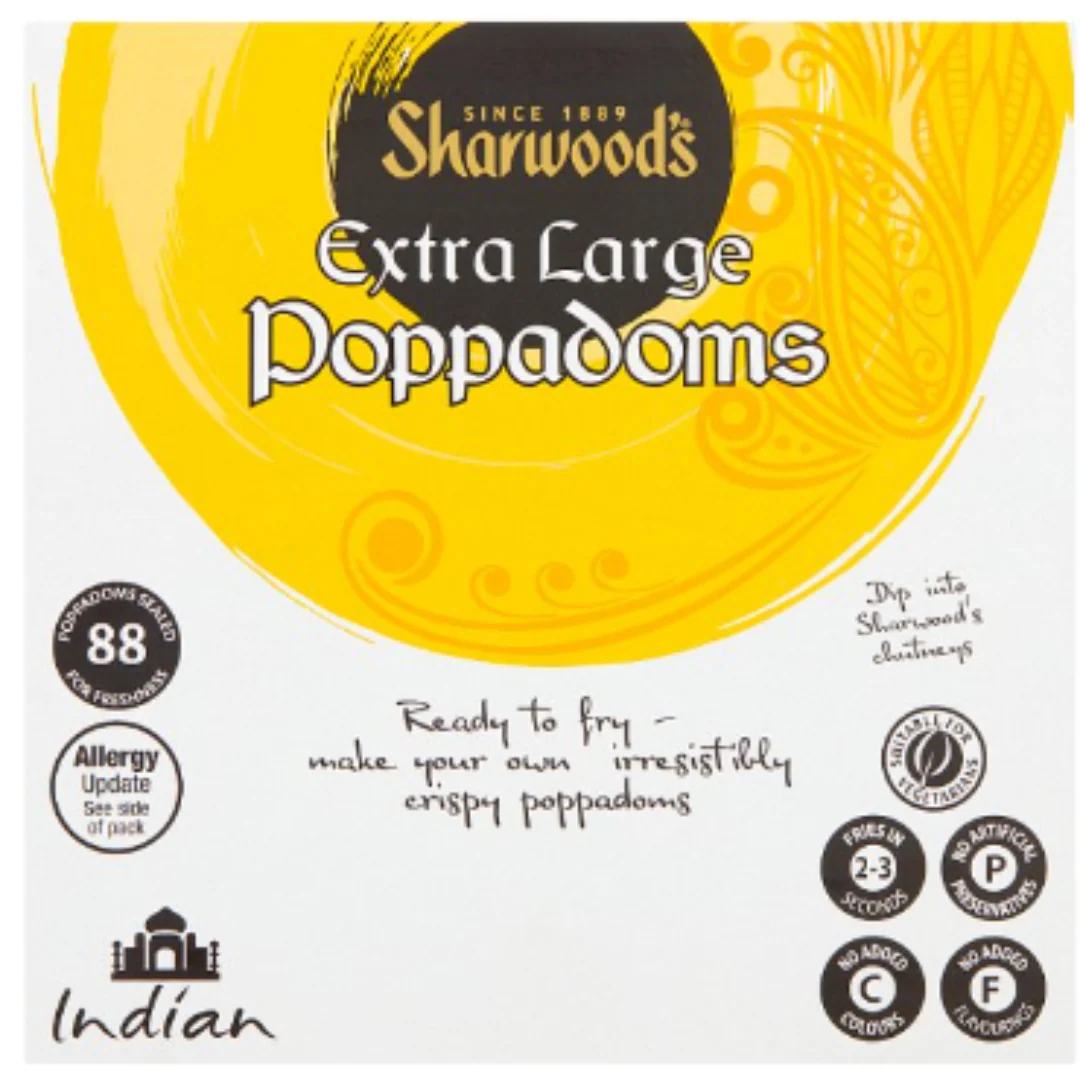 Sharwood's Extra Large Poppadoms 1000g x 1