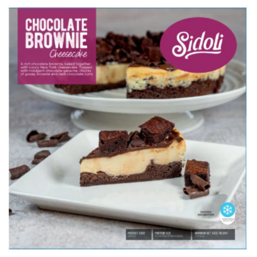 Sidoli Chocolate Brownie Cheesecake 1.425kg x 1 Pack