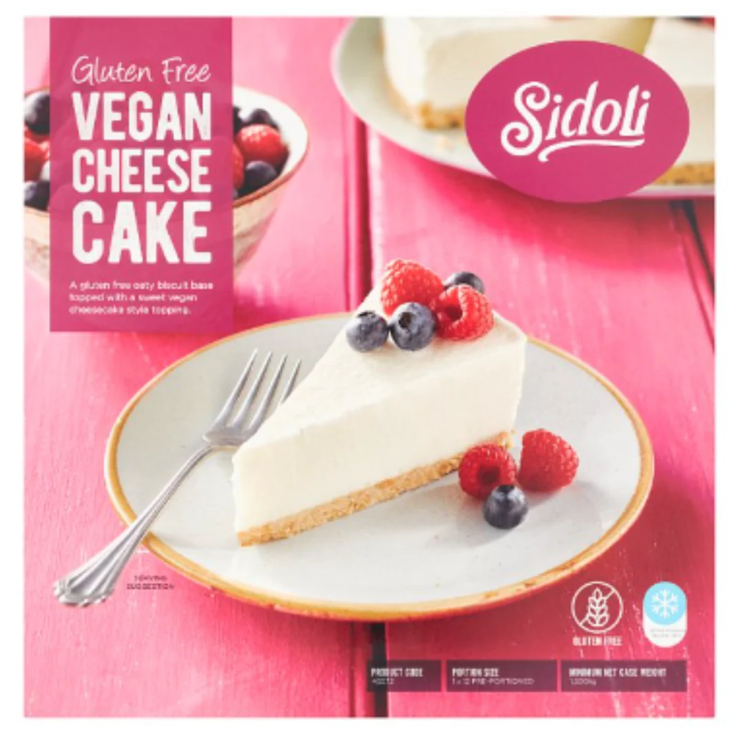 Sidoli Gluten Free Vegan Cheesecake 1.500kg x 1 Pack