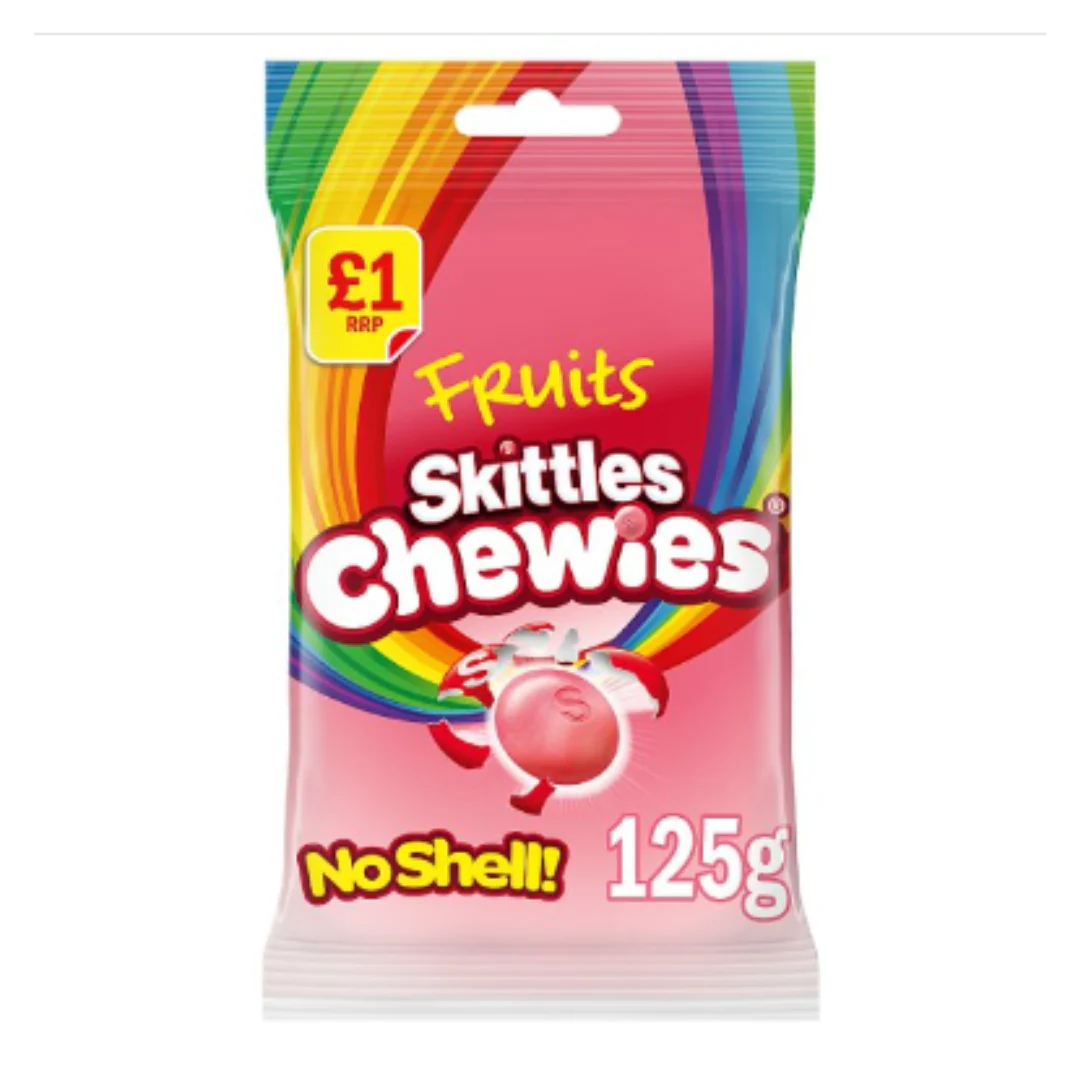 Skittles Chewies Fruits Sweets Treat Bag 125g x Case of 12