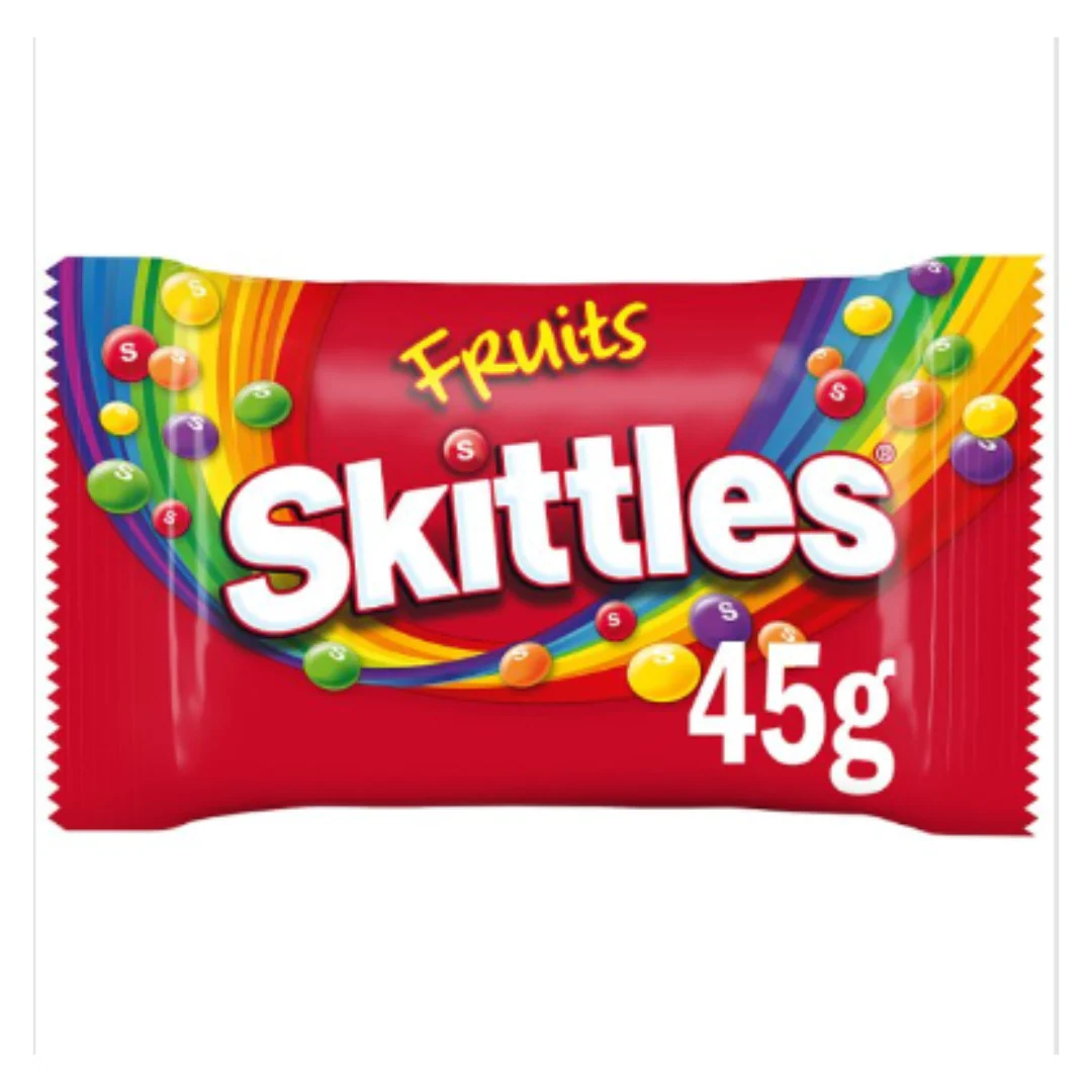Skittles Fruits Sweets Bag 45g x Case of 36