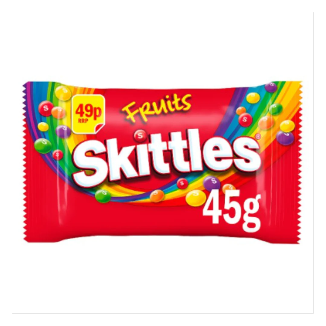 Skittles Fruits Sweets Bag 45g x Case of 36