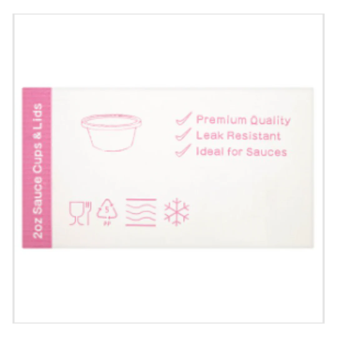 Smart Choice Plastic Tubs 2oz Sauce Cups and Lids 25 Sets x Case of 20