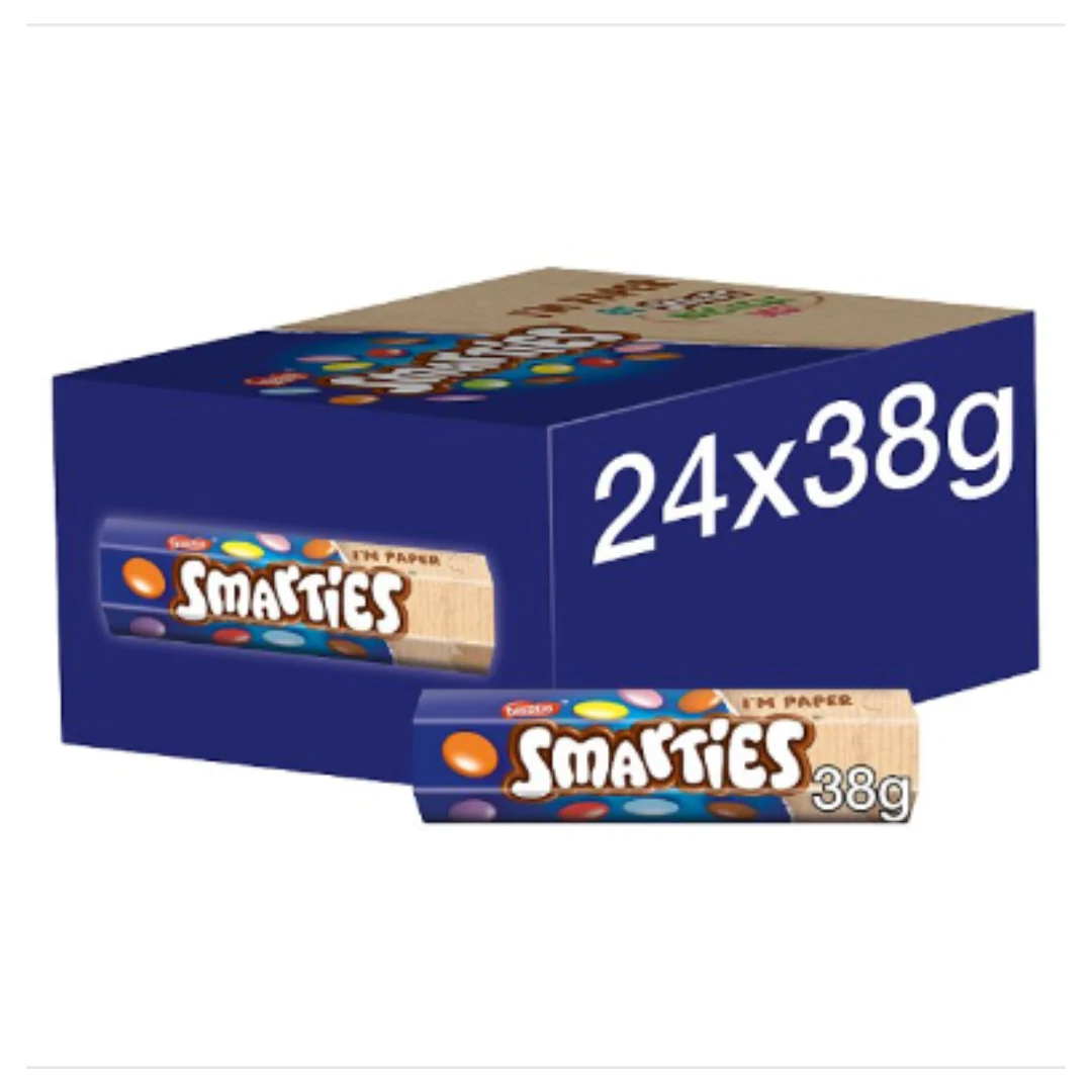 Smarties Milk Chocolate Tube 38g x Case of 24