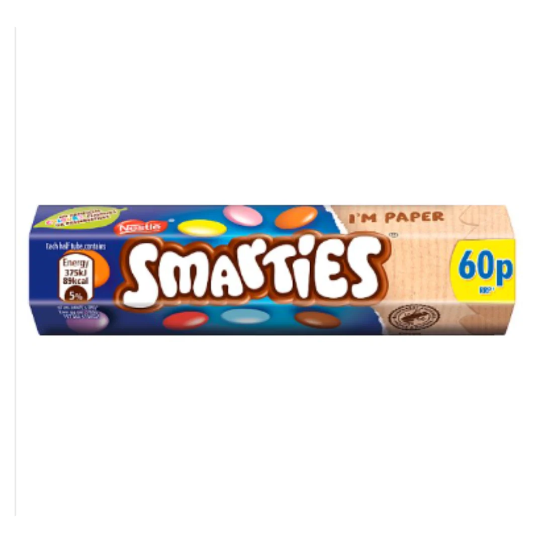 Smarties Milk Chocolate Tube 38g x Case of 24