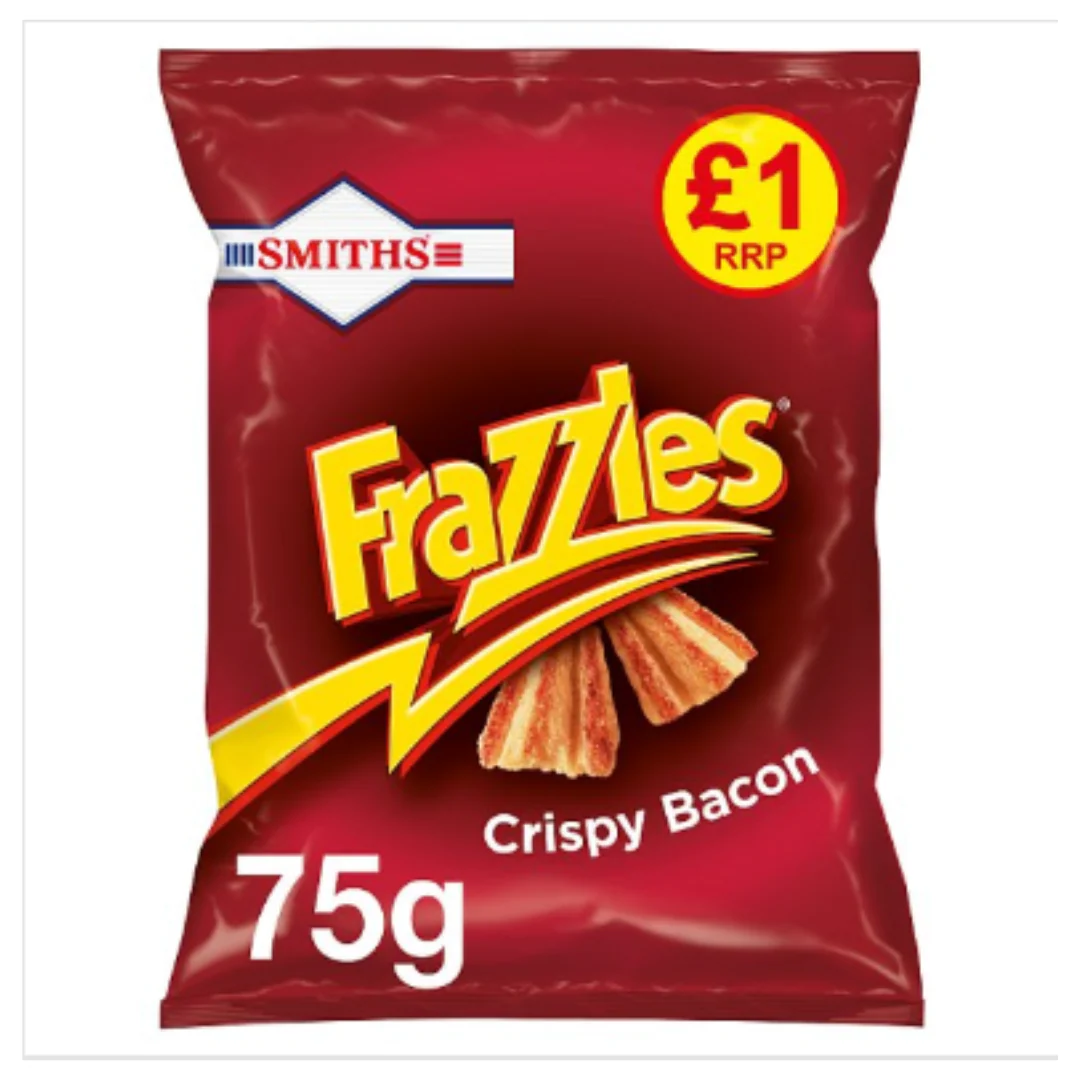 Smiths Frazzles Crispy Bacon Snacks 75g x Case of 15