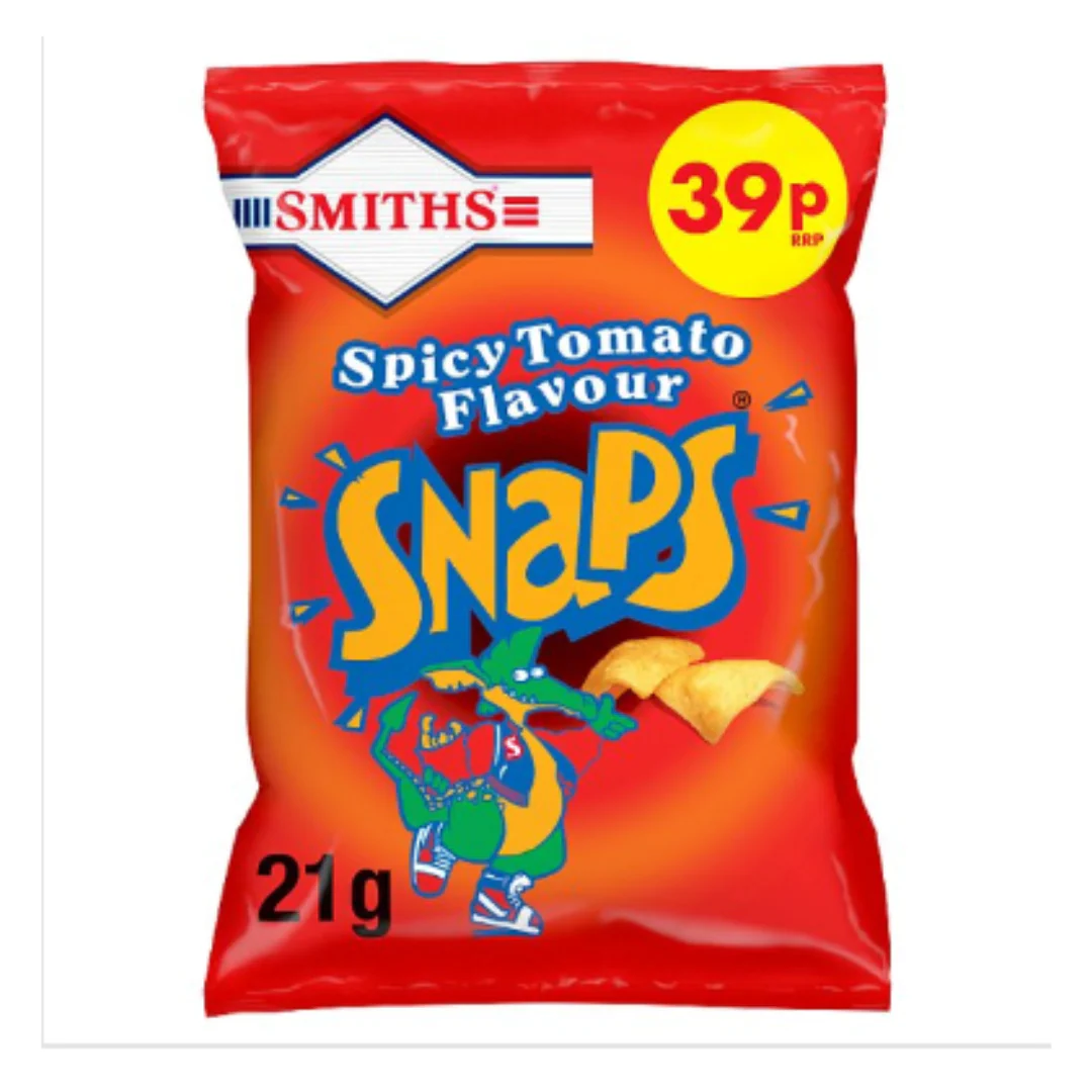Smiths Snaps Spicy Tomato Snacks 39p 21g x Case of 30