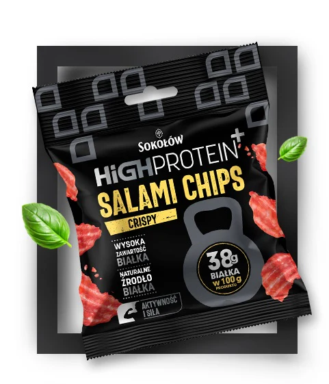 12x Sokolow High Protein Salami Chips Crispy 25gr