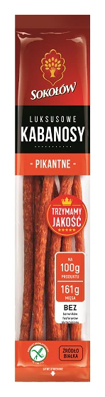 20x Sokolow Spicy Lux Kabanos 450g