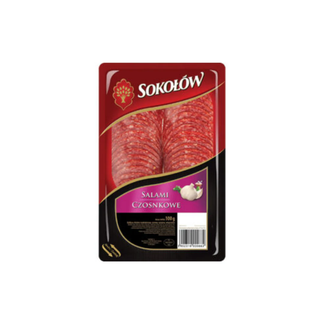 Sokolow Sliced Salami Garlic 100gr