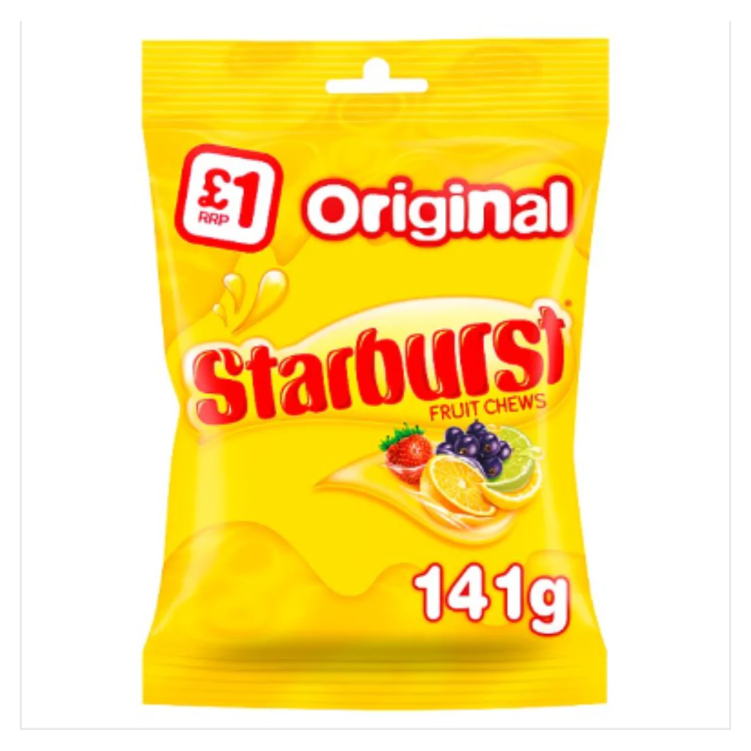 Starburst Original Fruit Chews Sweets Treat Bag 141g x Case of 12