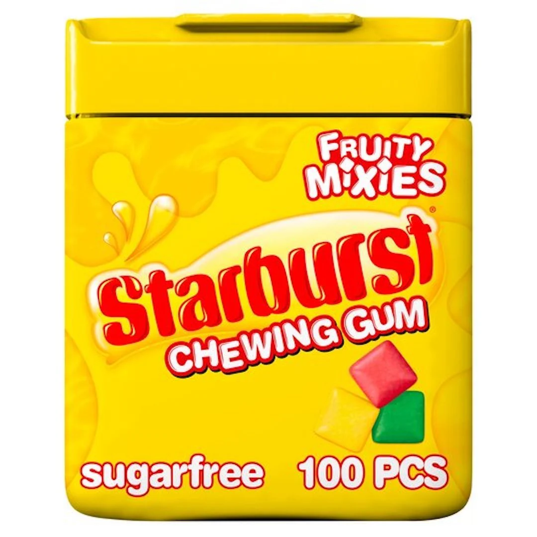 Starburst Gum Fruity Mix Mini Pellets 100 Pieces
