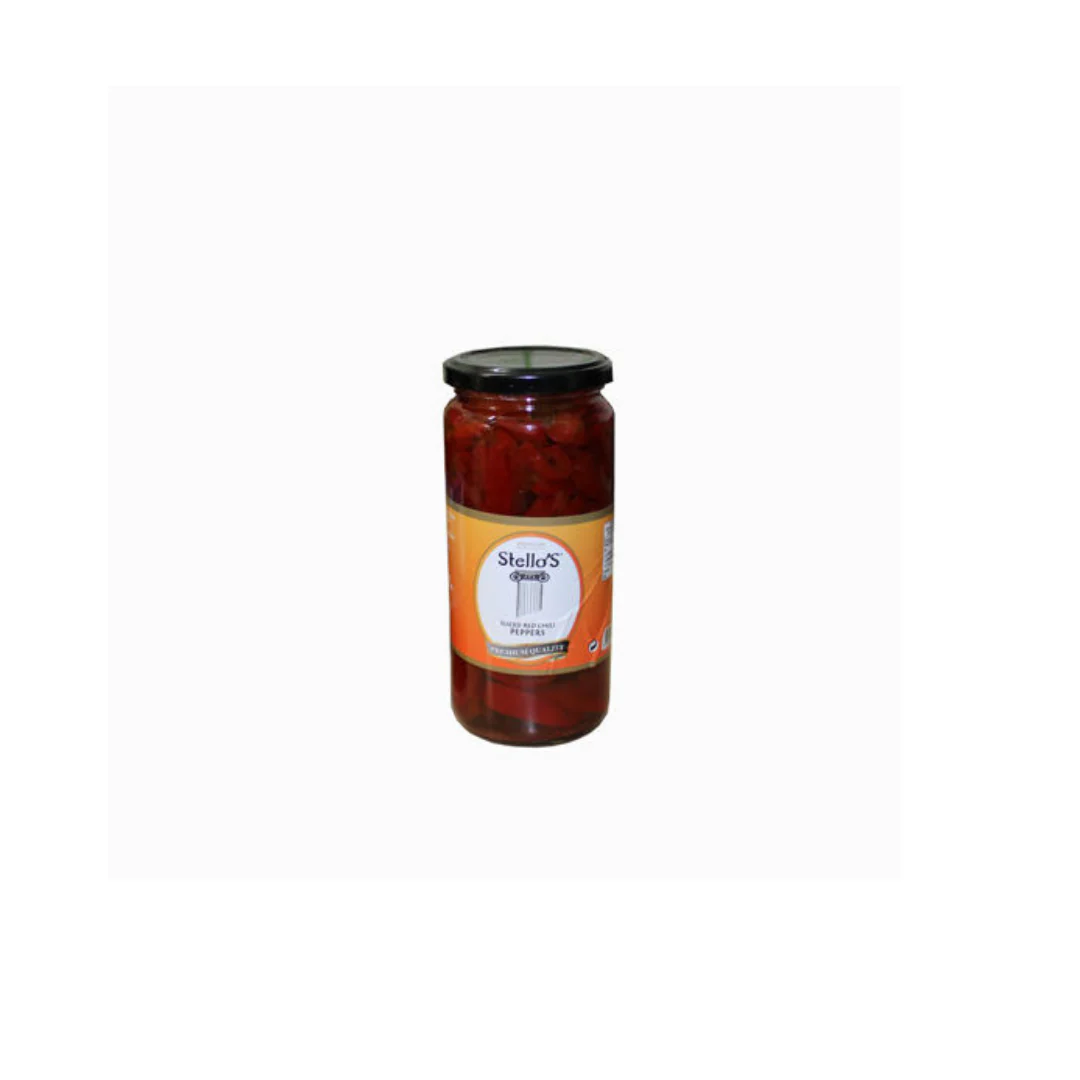 STELLOS Sliced Red Chilli Peppers 500ml x 6 pack