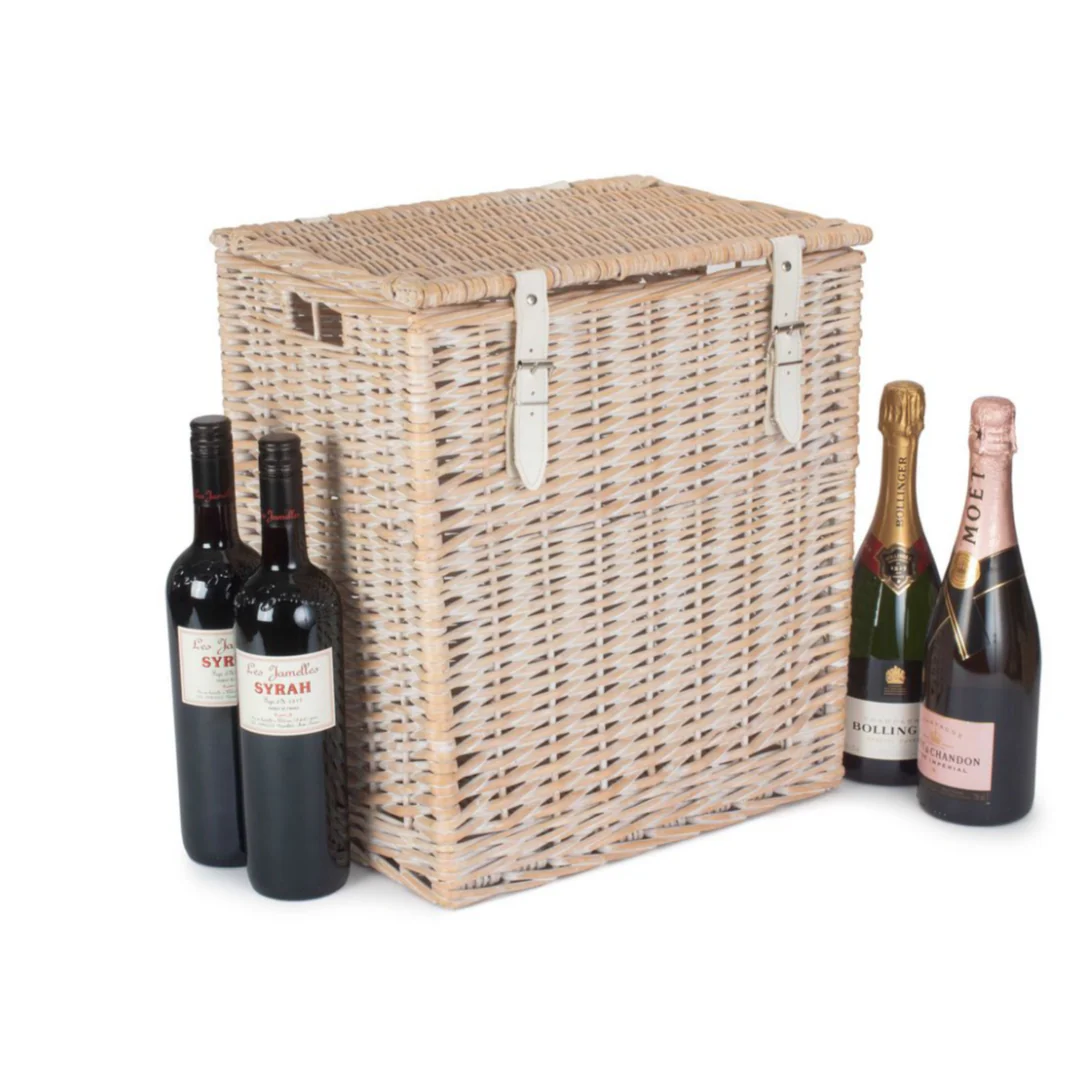 Size 1 - White Wash Vintner Storage Hamper