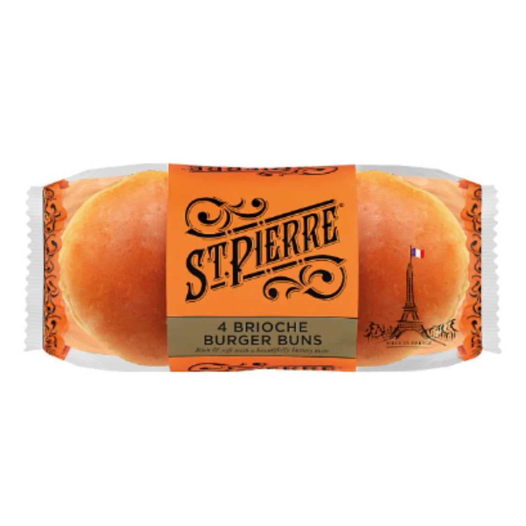 St Pierre 4 Brioche Burger Buns x Case of 1