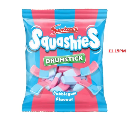 12x Swizzels Squashies Bubblegum