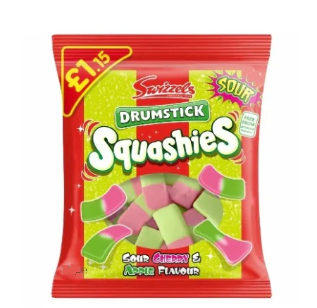 12x Swizzels Squashies Sour Cherry & Apple