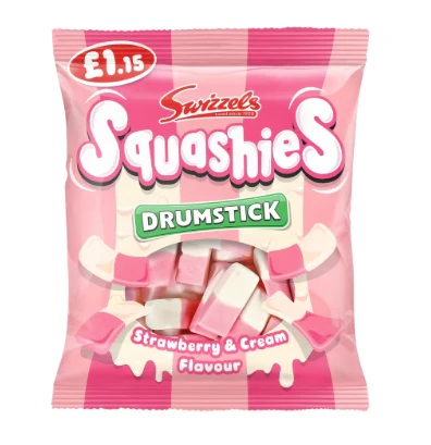12x Swizzels Squashies Strawberry & Cream