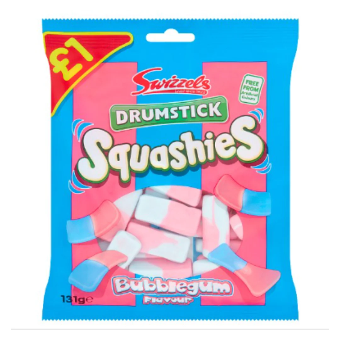 Swizzels Drumstick Squashies Bubblegum Flavour x Case of 12