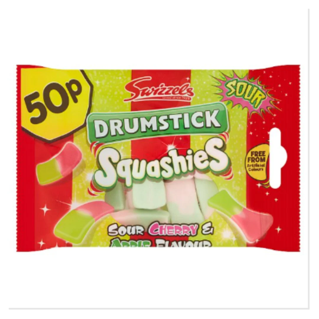 Swizzels Drumstick Squashies Sour Cherry & Apple Flavour x Case of 24