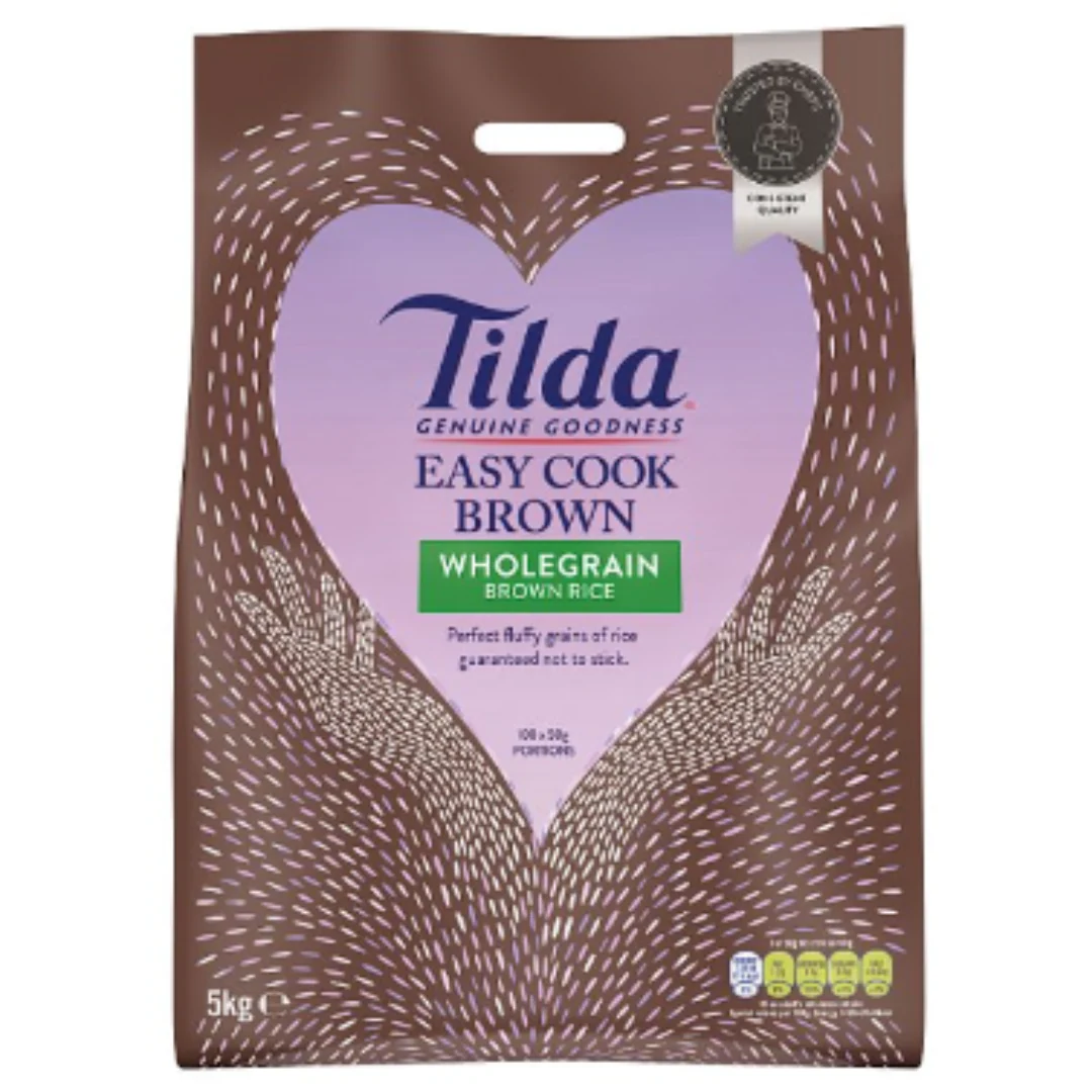 Tilda Easy Cook Wholegrain Brown Rice 5000g x 1