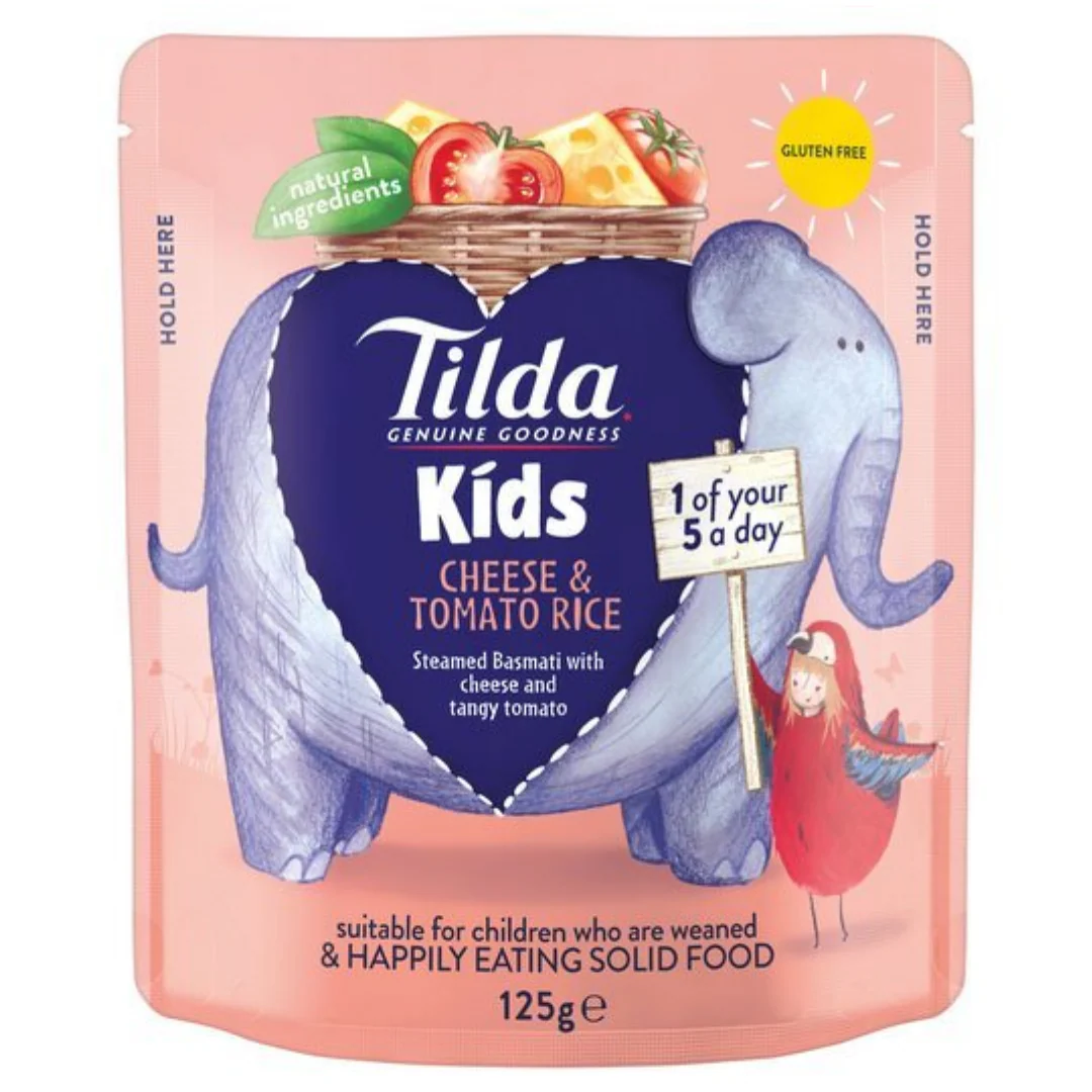 Tilda Kids Cheese & Tomato Rice 125gr