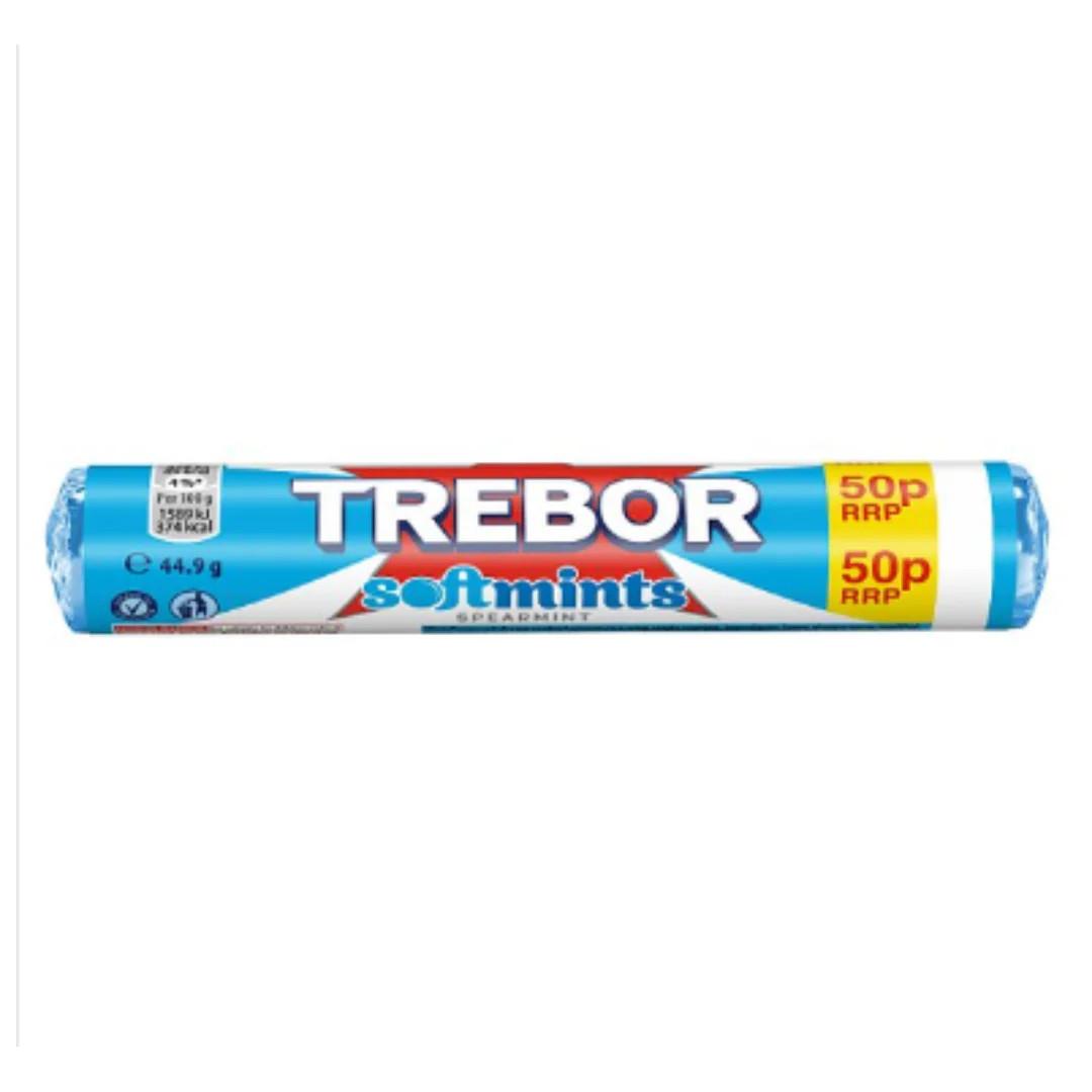 TREBOR Softmints Spearmint 44.9g x Case of 40