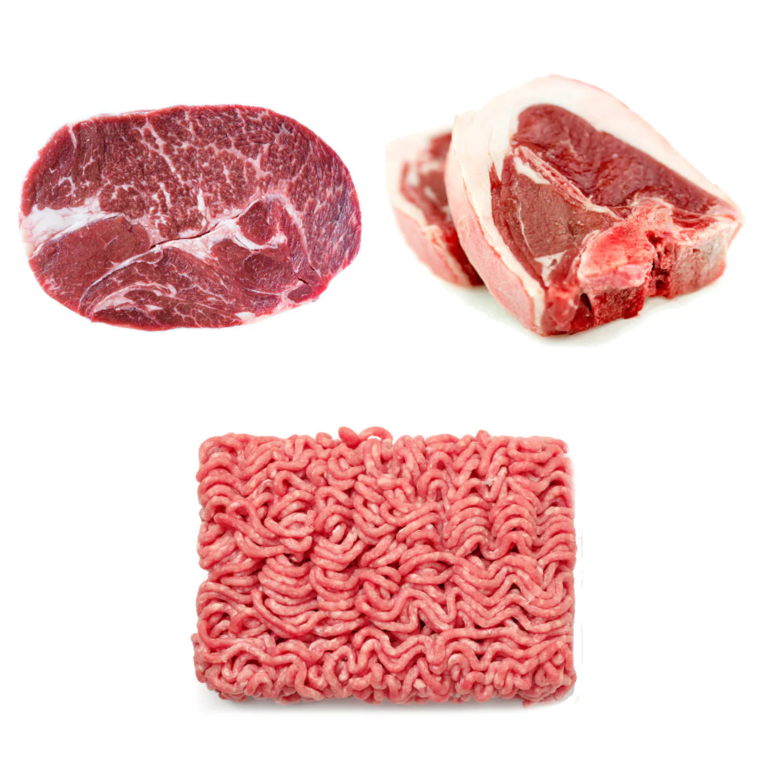 Triple Delight Meat Box | 3 Ingredients | Chuck Steak | Beef Mince Meat | Lamb Loin Chop