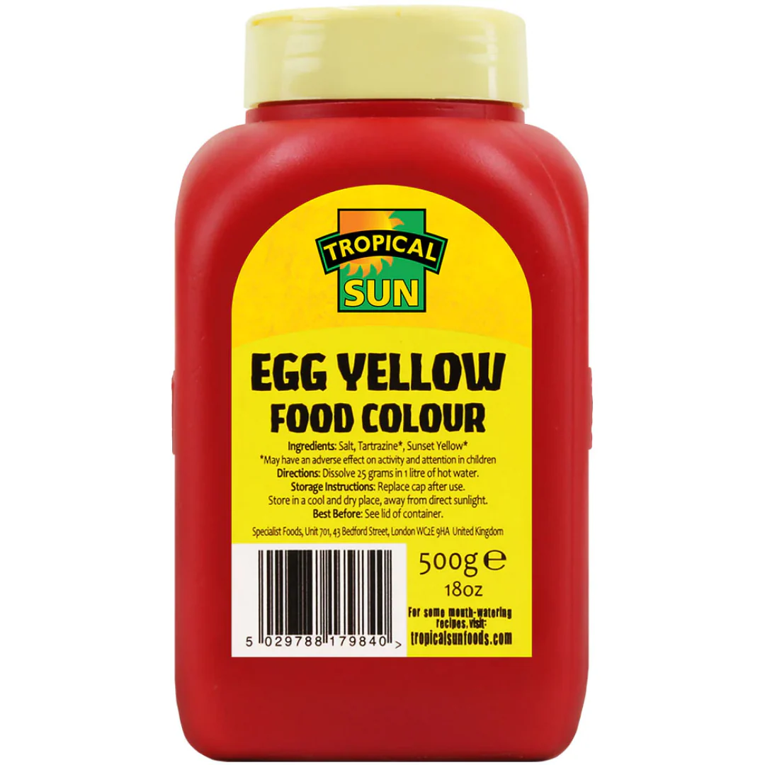 Tropical Sun Food Colour Egg Yellow 20 x 500g