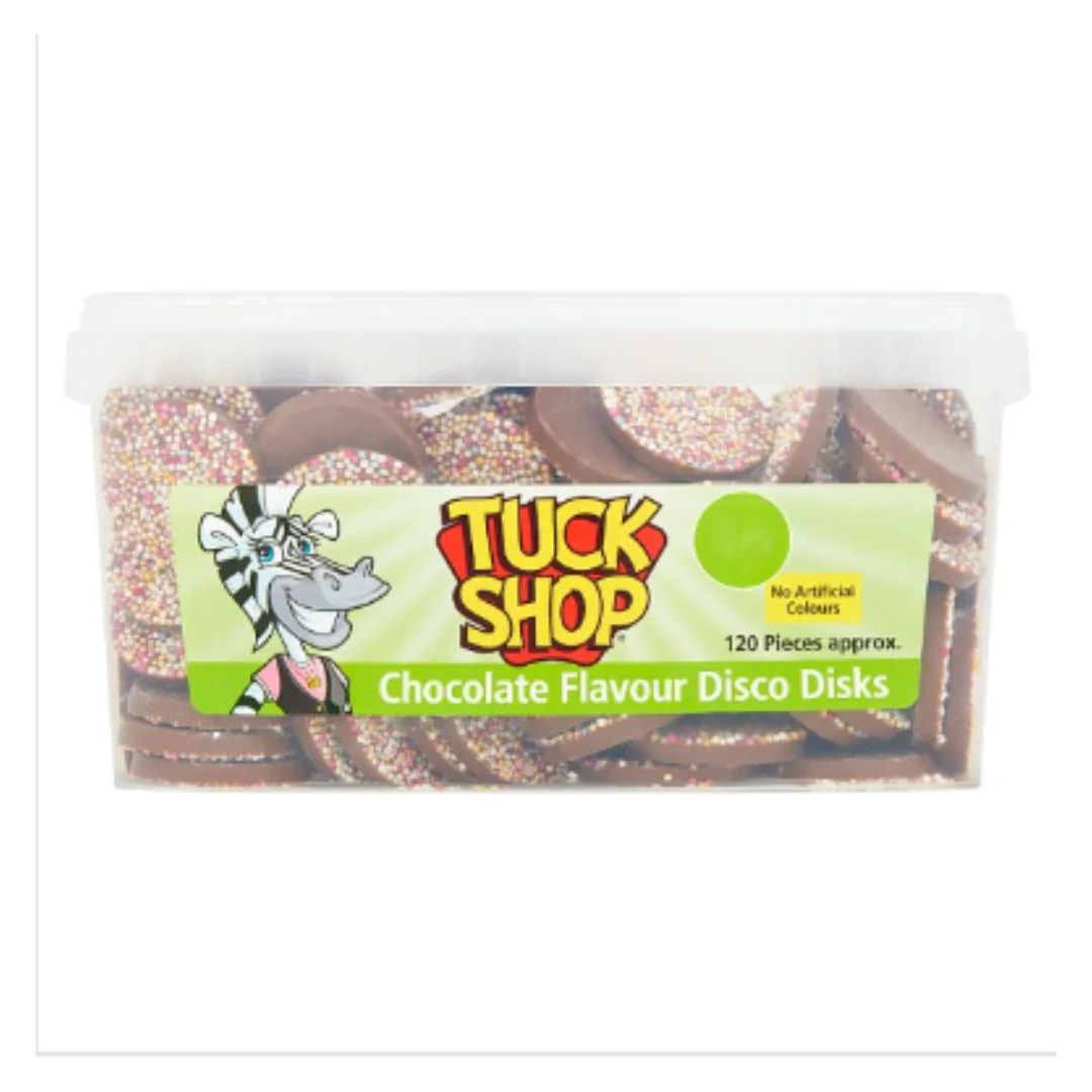Tuck Shop Chocolate Flavour Disco Disks 720g x Case of 1