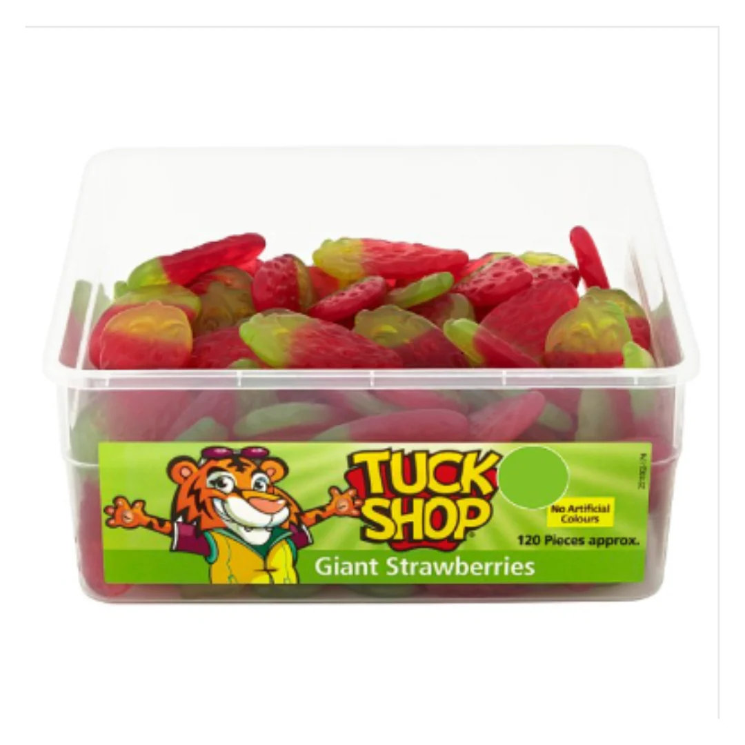 Tuck Shop Giant Strawberries 120 Pieces 960g x Case of 1