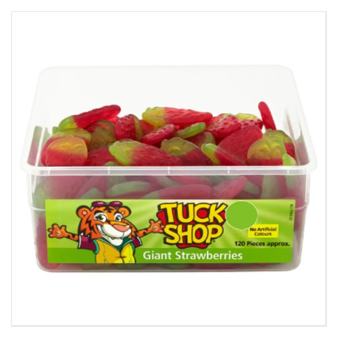 Tuck Shop Giant Strawberries 120 Pieces 960g x Case of 6