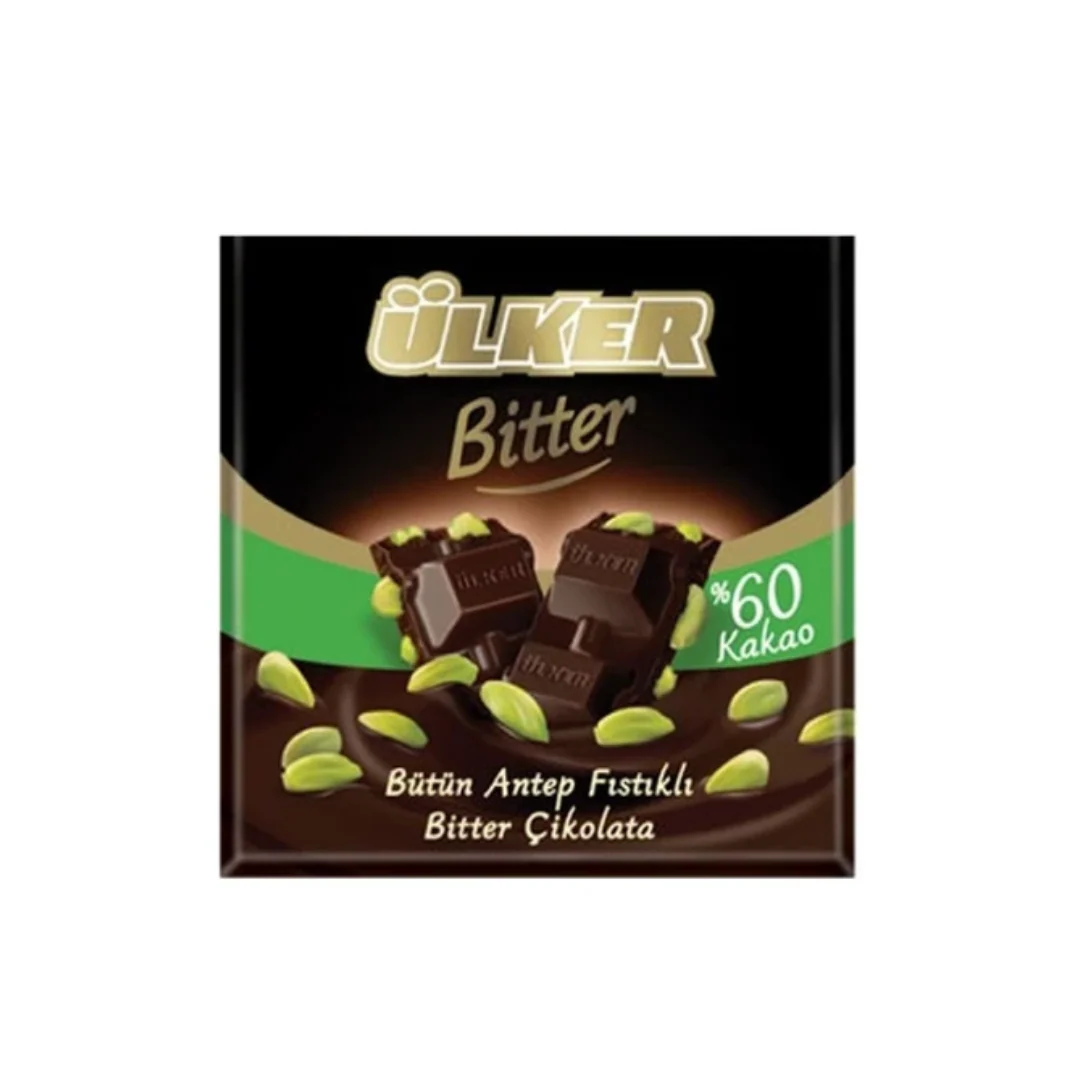 Ulker Dark Chocolate With Whole Pistachios 70Gr