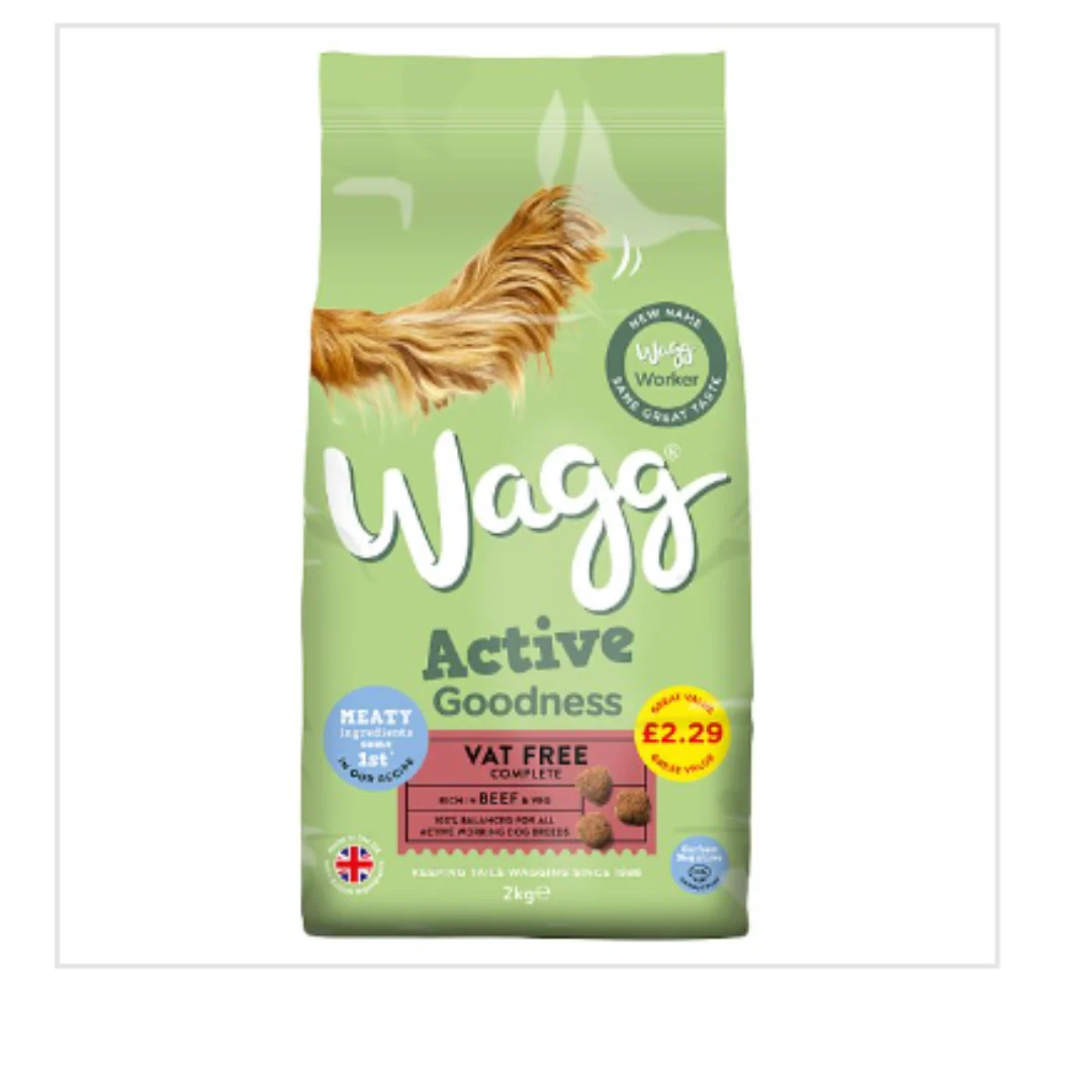 Wagg Active Goodness Rich in Beef & Veg 2kg x Case of 4