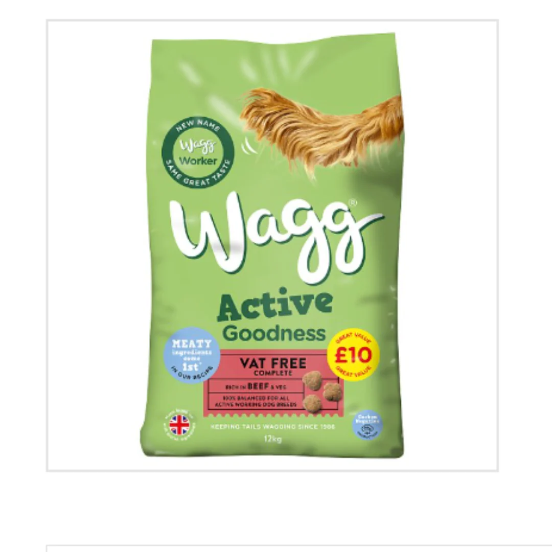 Wagg Active Goodness Rich in Beef & Veg 12kg x Case of 1