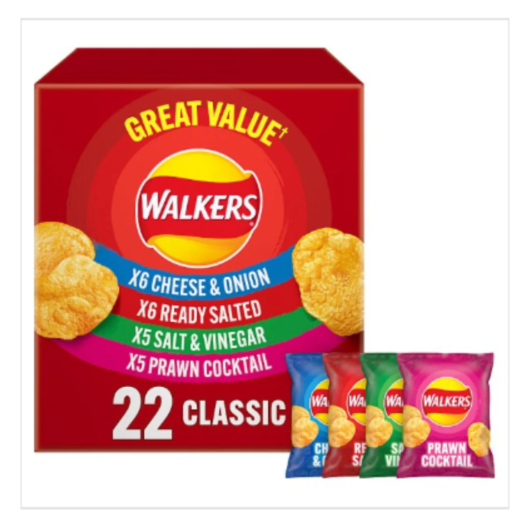 Walkers Classic Variety Multipack Crisps Box 22x25g x Case of 1