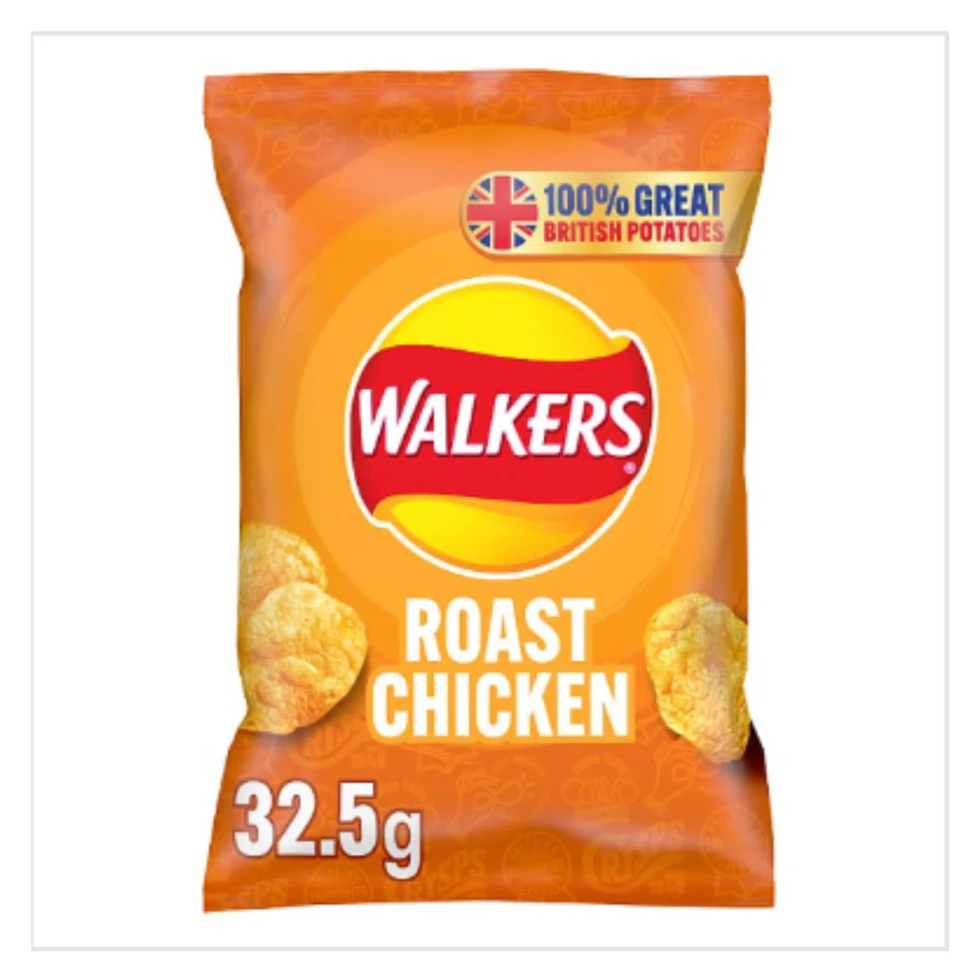 Walkers Roast Chicken Crisps 32.5g x Case of 32