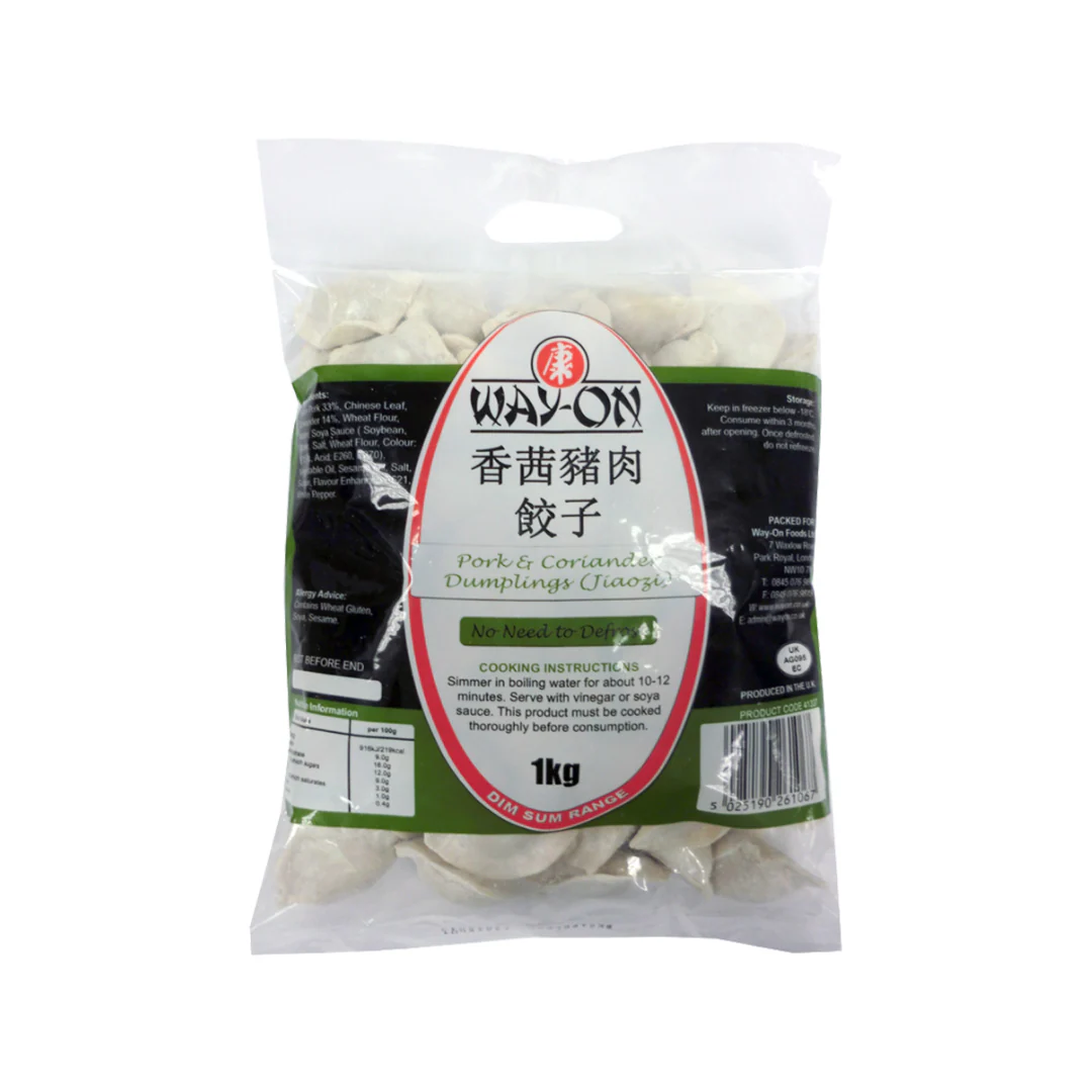 Way On Frozen Pork & Coriander Dumpling 1Kg