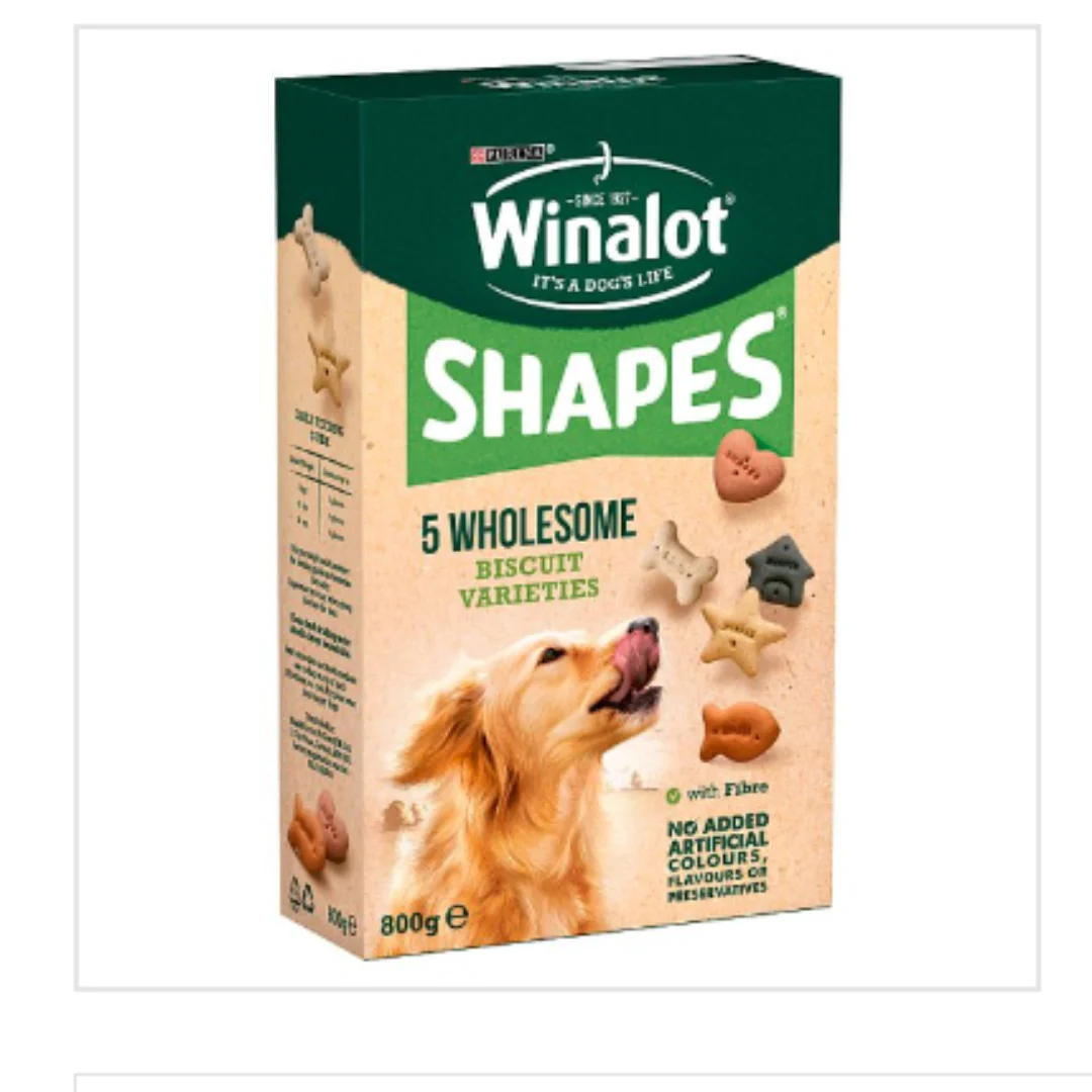 WINALOT Shapes Dog Treat Biscuits 800g x Case of 5
