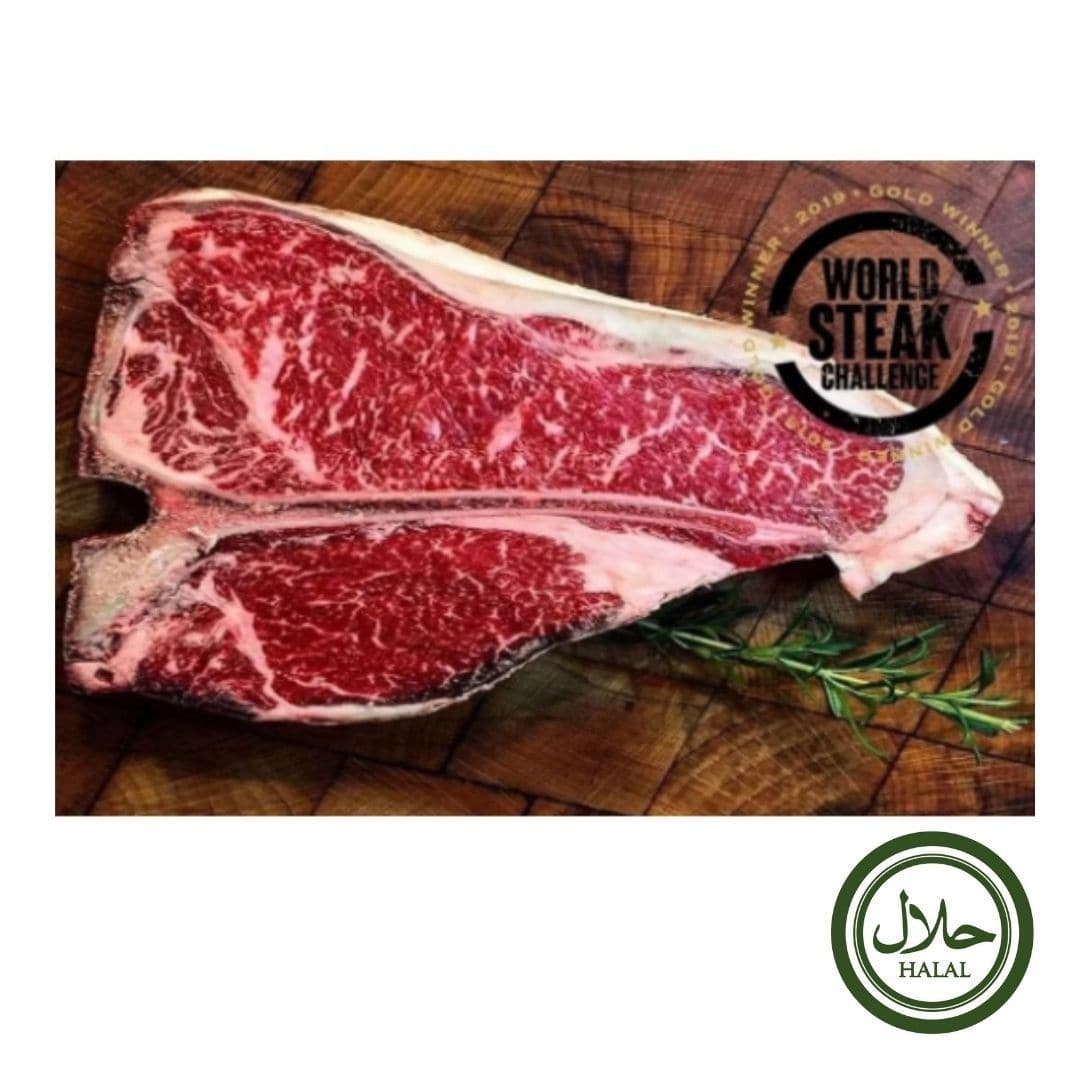 Halal Fresh WX Wagyu T-Bone Steak BMS 5+ 600gr