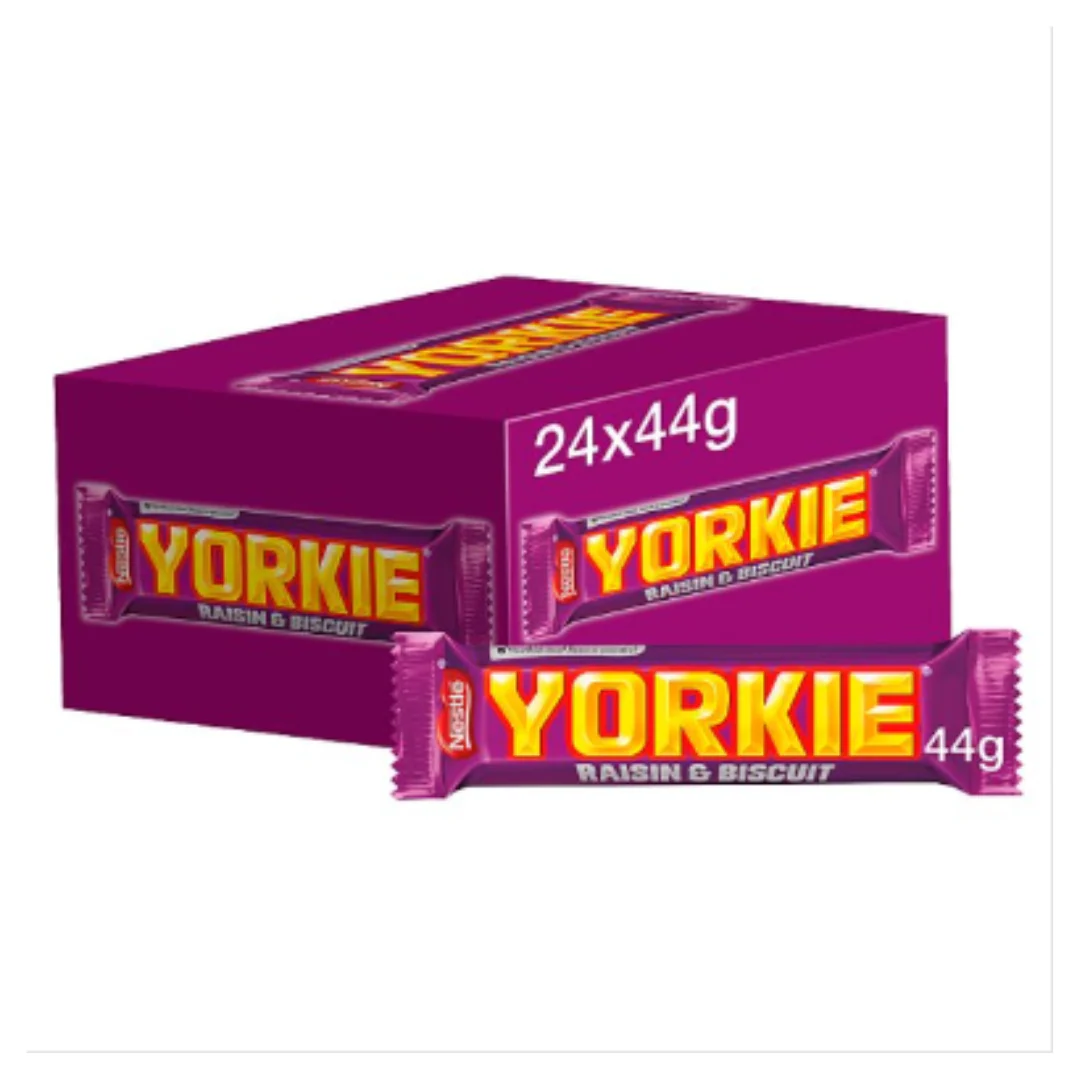 Yorkie Raisin & Biscuit Chocolate Bar 44g x Case of 24